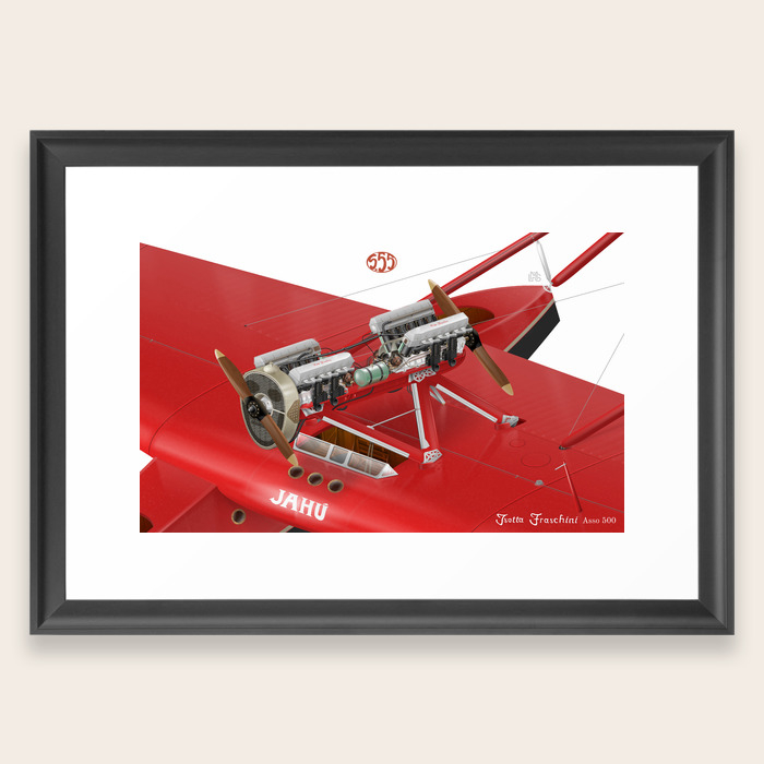 Isotta Fraschini Asso 500 Framed Art Print By Vintageaviationart Society6