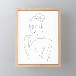 dissol - one line art Framed Mini Art Print