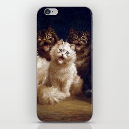 Cats Chorus by Moonlight Cat Singing Crescent Moon Painting By Louis Wain iPhone Skin