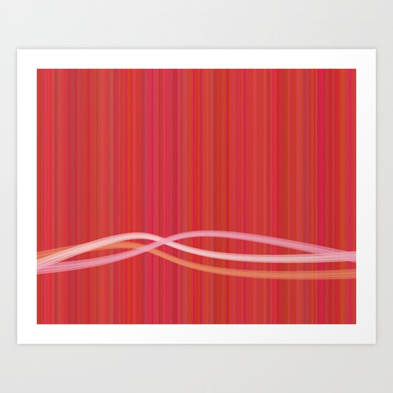 Strawberry Waves Art Print