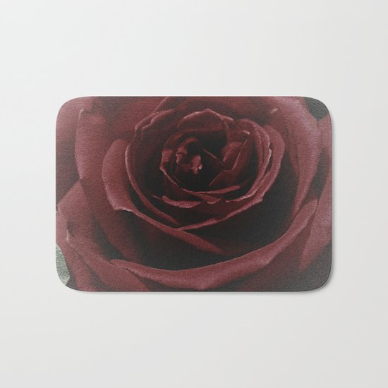 Textured Red Rose Bath Mat