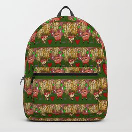 Old Valentines Day with Heart and Pizza Pattern Backpack