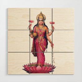 Goddess Lakshmi Wood Wall Art