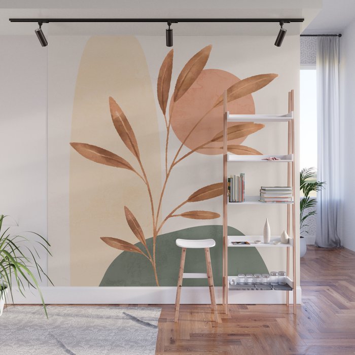 Abstract Art /Minimal Plant 15 Wall Mural
