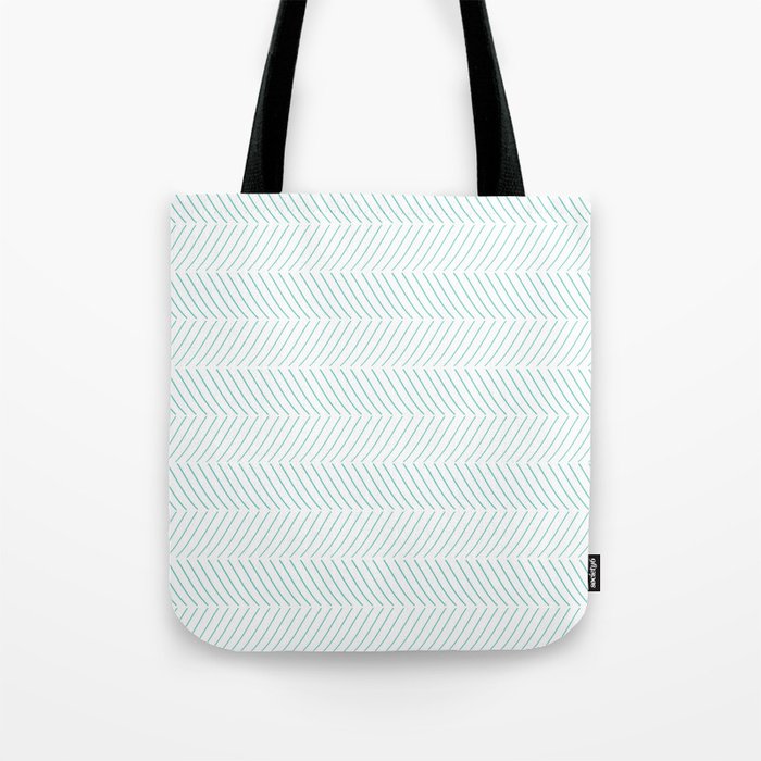 Blue Diagonal Tote Bag