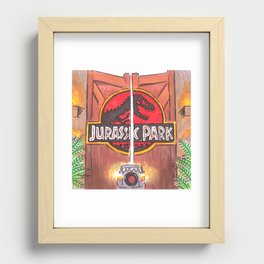 Jurassic Park Recessed Framed Print