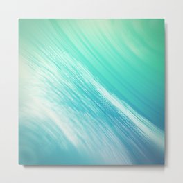 It’s Been Too Long Metal Print | White, Clouds, Asymmetrical, Aftereffects, Ocean, Blue, Teal, Graphicdesign, Sky, Abstract 