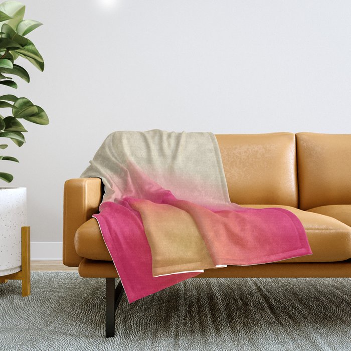 Find Your Fire - Pink Aura Gradient Throw Blanket