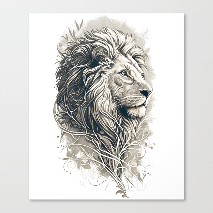 White Lion Canvas Print