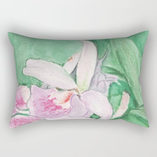 Orchid Cascade Rectangular Pillow
