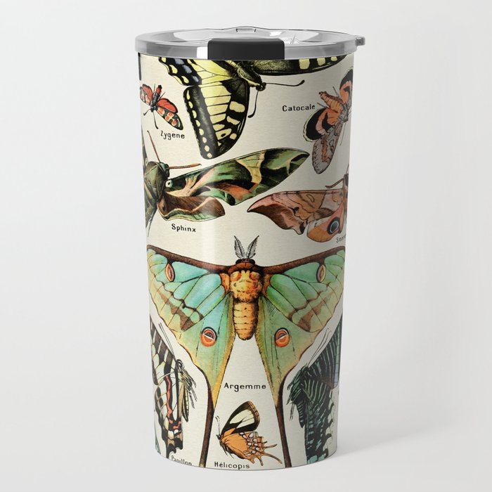 Papillon I Vintage French Butterfly Charts by Adolphe Millot Travel Mug
