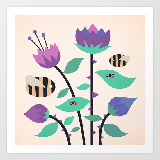 Garden Flowers Art Print