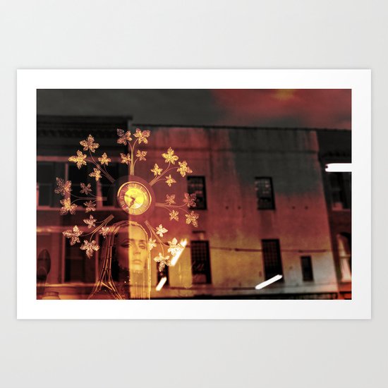 Mother of Time - Street Reflection Art Print