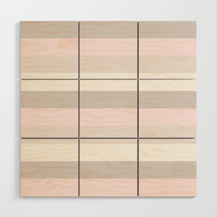 Pastel Stripes Lavender Pink Wood Wall Art