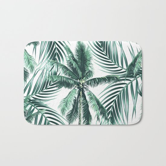 South Pacific palms II Bath Mat