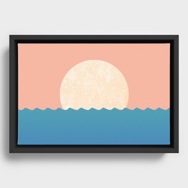 Sunset Pink Sky - Horizon Framed Canvas