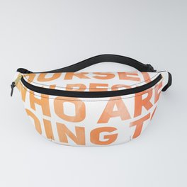 Surround Yourself Quote Red & Orange Fanny Pack
