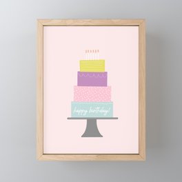 HBD Cake No. 2 Framed Mini Art Print