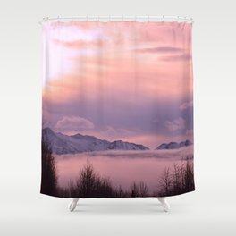 Rose Serenity Winter Fog - Alaska Shower Curtain