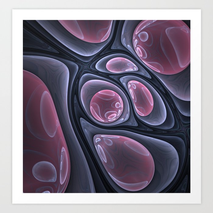 Surreal Abstract Fractal With Rounded Shapes Art Print