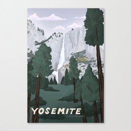 Yosemite National Park, Yosemite Falls, Waterfall, California Parks Canvas Print