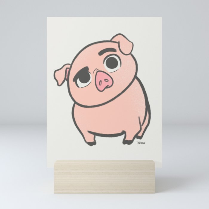 Baby Pig Cute Baby Decor Mini Art Print