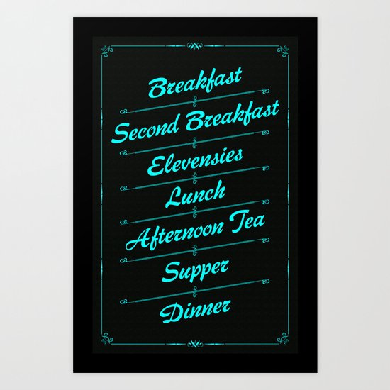 A Hobbit's Daily Meals Art Print