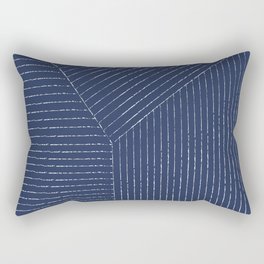 Lines (Navy) Rectangular Pillow
