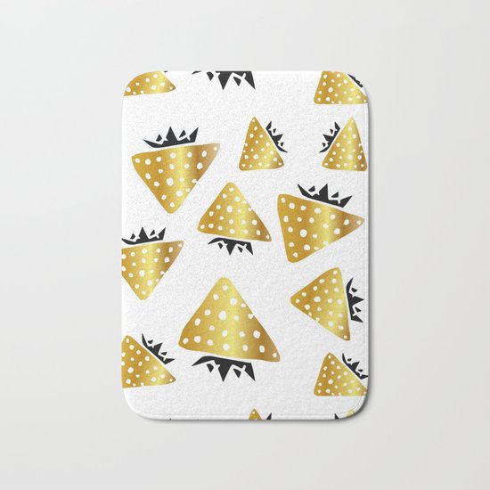 strawberry gold Bath Mat