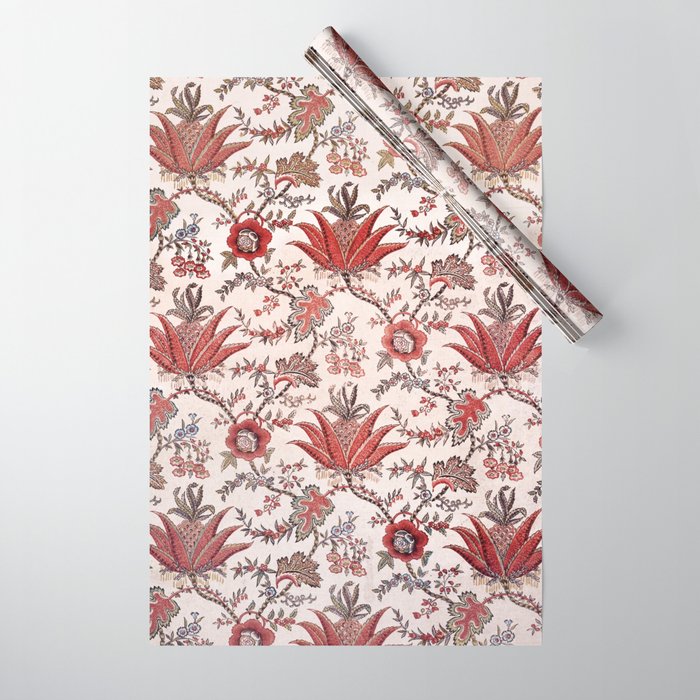 18th Century French Floral II Wrapping Paper by Vintage Curations
