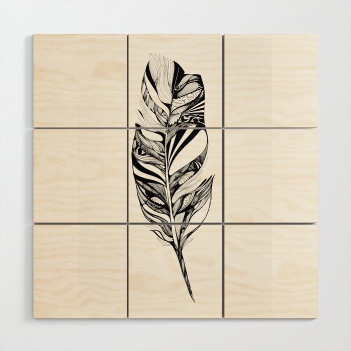 Feather - Lucidity Wood Wall Art