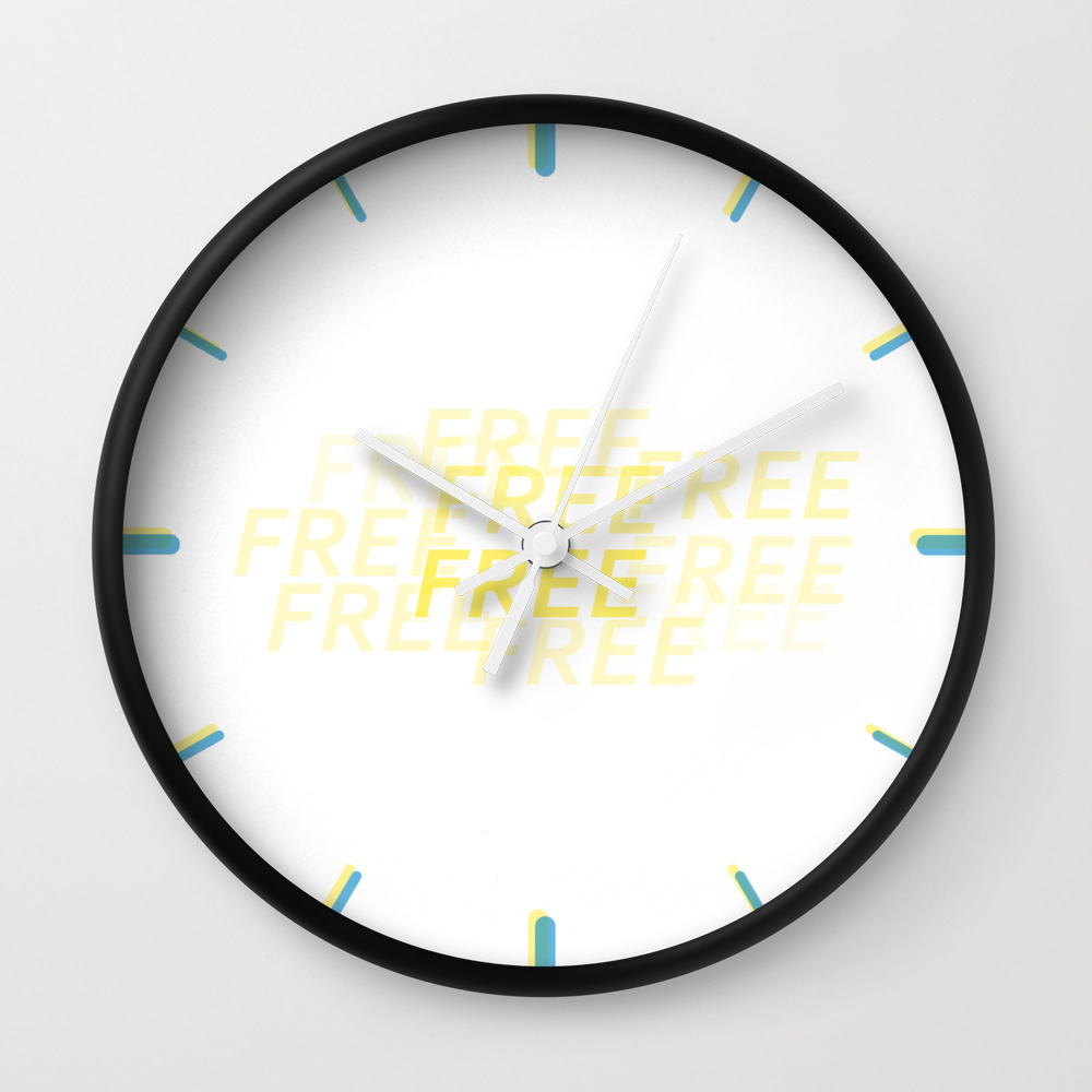 So Much Free Time Wall Clock By Camilonascimento Society6