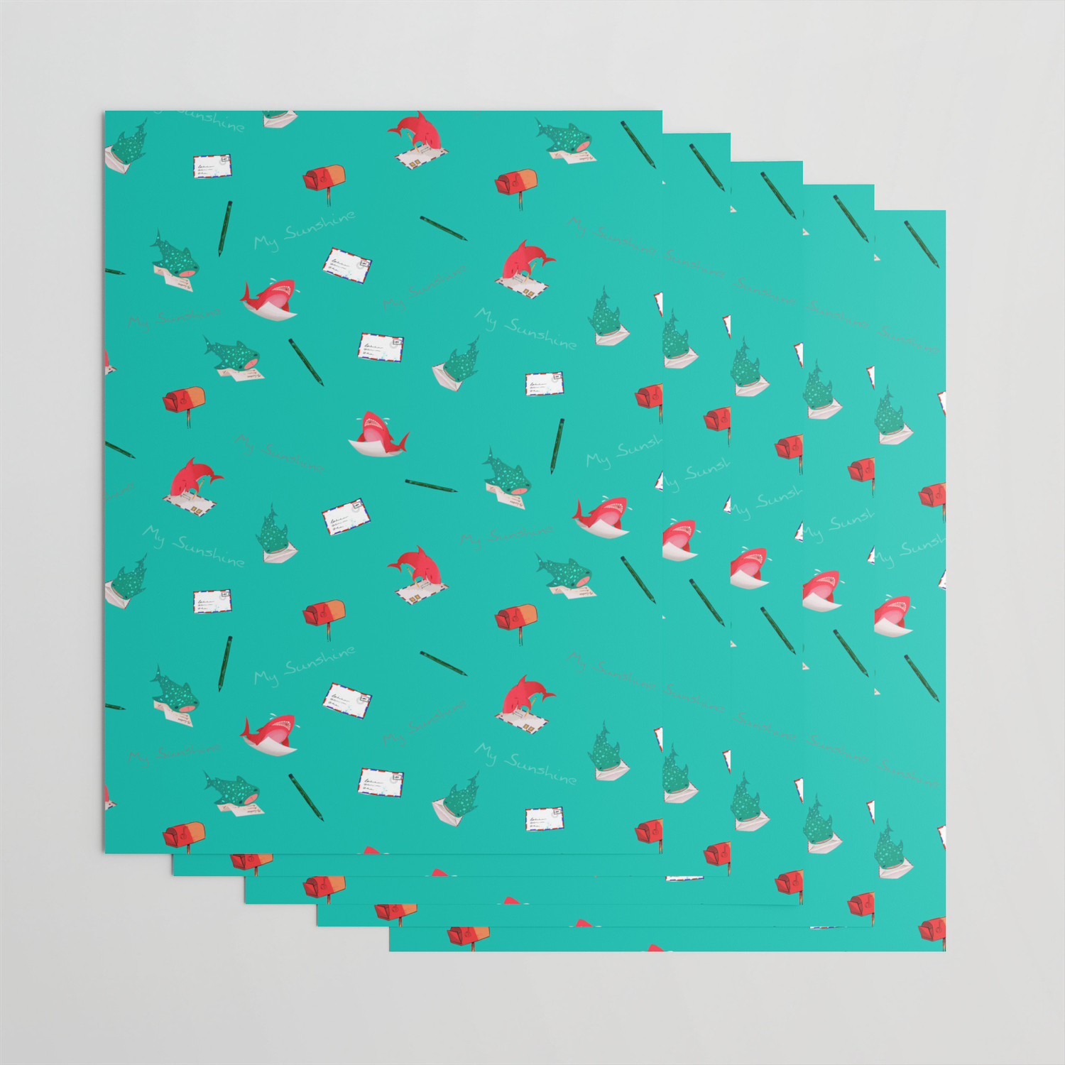 shark wrapping paper