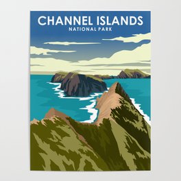 Channel Islands National Park Travel Poster Poster