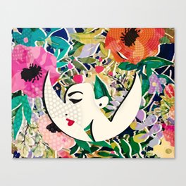 Lady Flowery 5  Canvas Print