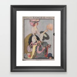 Vintage Magazine Cover - Millinery Framed Art Print