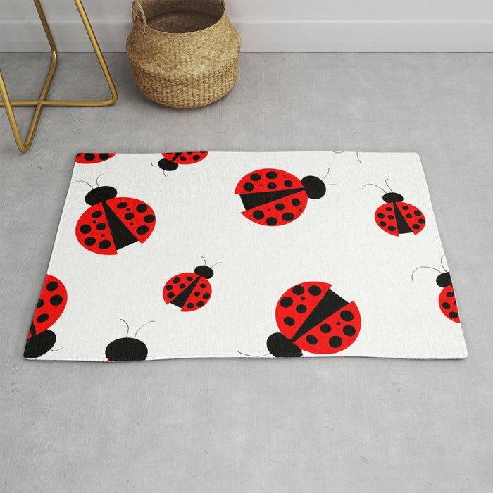 Ladybug Nature Garden Insect Art Coccinelle Jardin Insecte Rug By Imaregina Society6