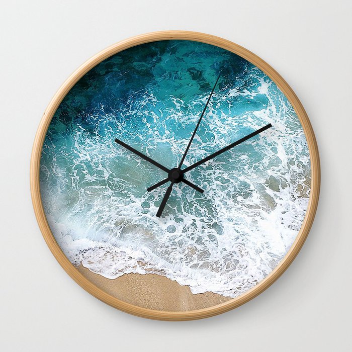 Ocean Waves I Wall Clock
