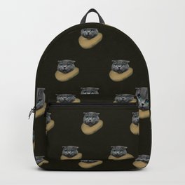 Portrait of a Cat Backpack | Painting, Cats, Collage, Fun, Pattern, Monochrome, Cat Lover, Person, Funny, Cat 