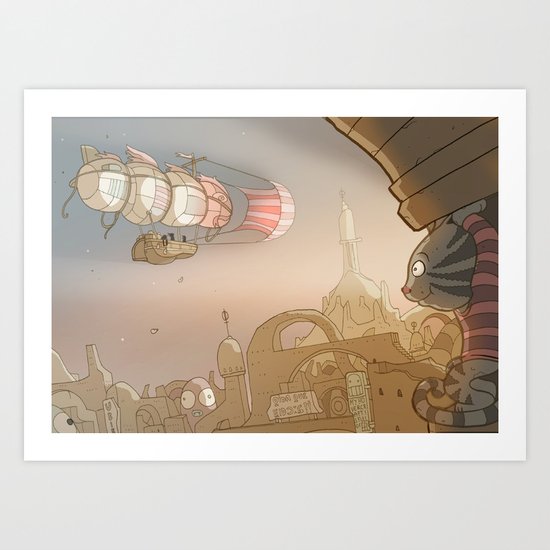 On the Road 8: Good Bye Art Print