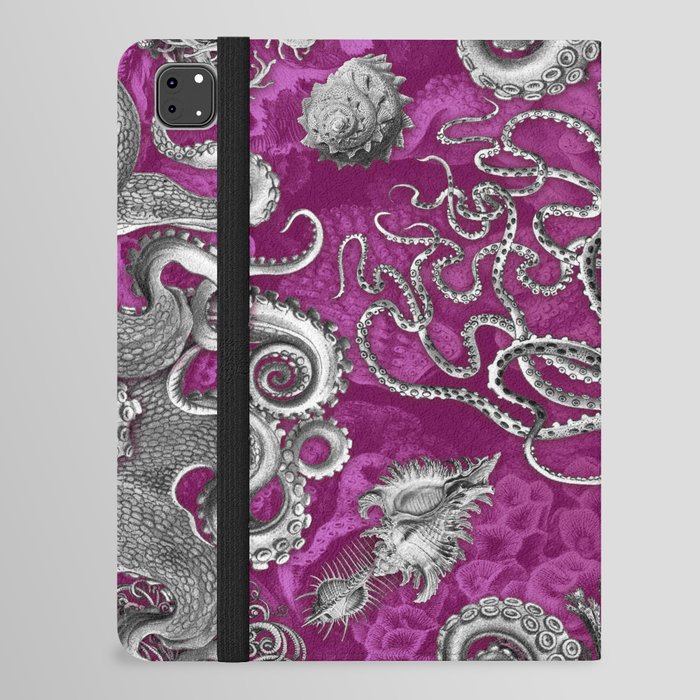 The Kraken (Pink, Square, Alt) iPad Folio Case