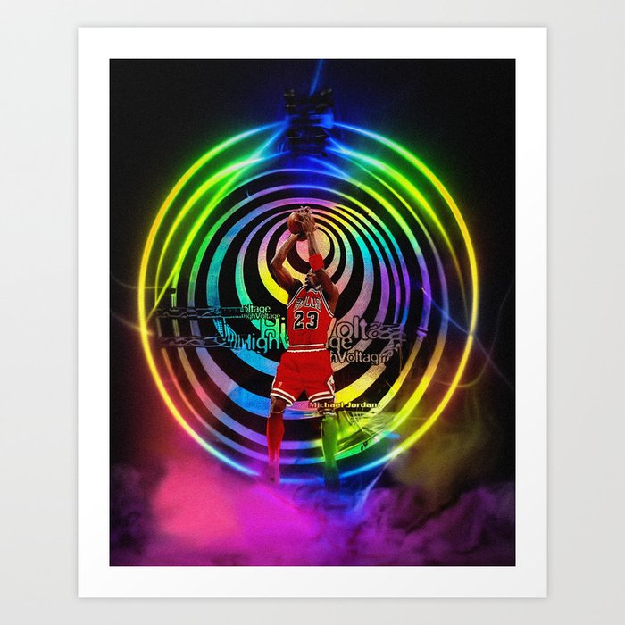 Vintage Basketball 97 - Jordan - Energized Art Print