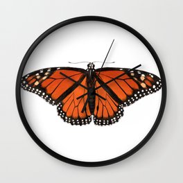 Monarch (Danaus plexippus) Wall Clock | Wildlife, Nature, Illustration, Sticker, Animal, Watercolor, Danausplexippus, Butterflies, Painting, Insect 