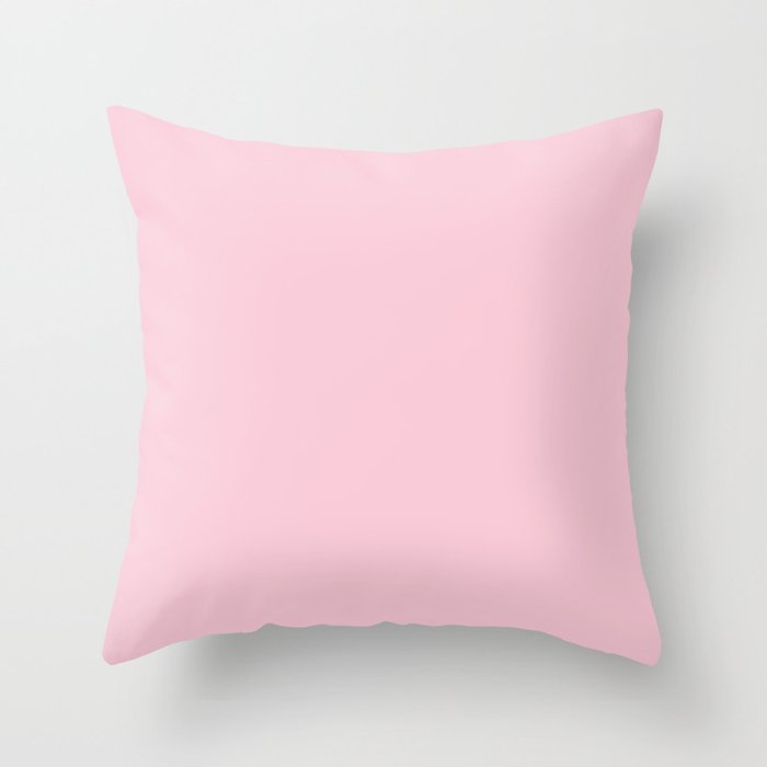 Solid Plain Pink Throw Pillow