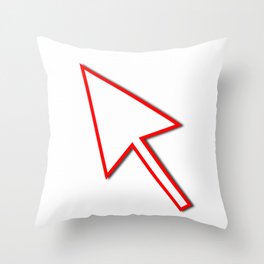 Cursor Arrow Mouse Red Line Throw Pillow