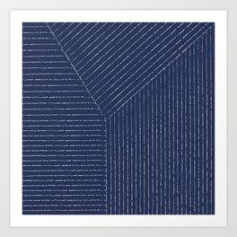 Lines (Navy) Kunstdrucke | Navyblue, Geometric, Lines, Lineart, Blue, Christmas, Darkblue, Pattern, Navy, Winter 