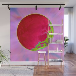 Pink Planet Wall Mural