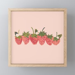 Strawberry Lineup Framed Mini Art Print