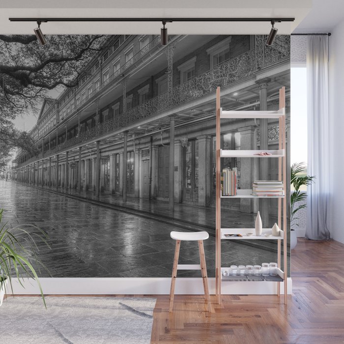 New Orleans, French Quarter, Jackson Square black and white photograph / black and white photography Wall Mural
