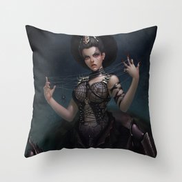Spider queen Throw Pillow